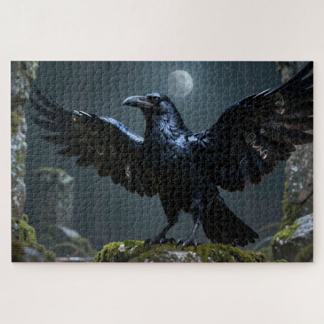 Celtic Spirit Animal Raven Jigsaw Puzzle (Horizontal)