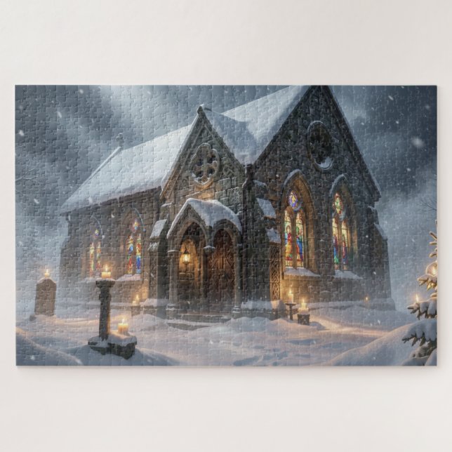 Celtic Winter Chapel Jigsaw Puzzle (Horizontal)