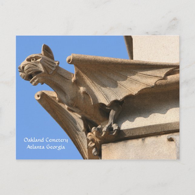 Cementerio de Oakland, Atlanta GA, postal (Anverso)