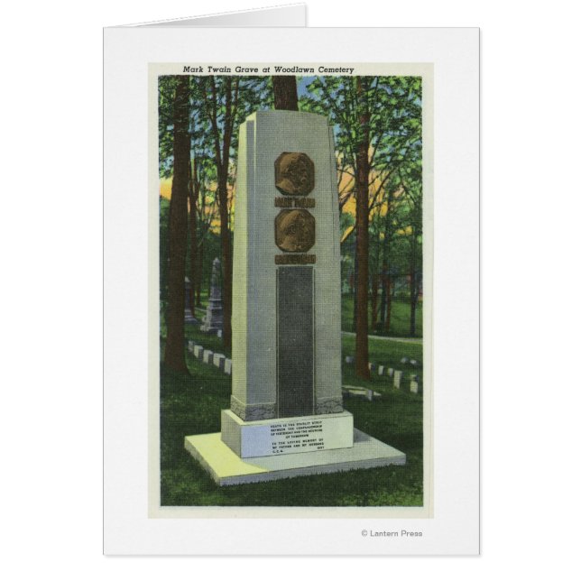 Cementerio de Woodlawn, escena de Mark Twain Grave (Frente)