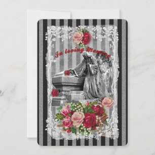 Cementerio floral vintage - Tarjeta de invitación