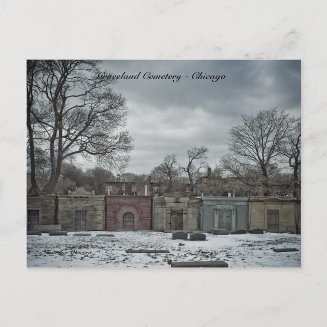 Cementerio Graceland de postales - Chicago, Novemb (Anverso)