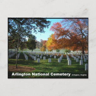 Cementerio nacional de Arlington en postal de otoñ
