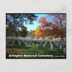 Cementerio nacional de Arlington en postal de otoñ