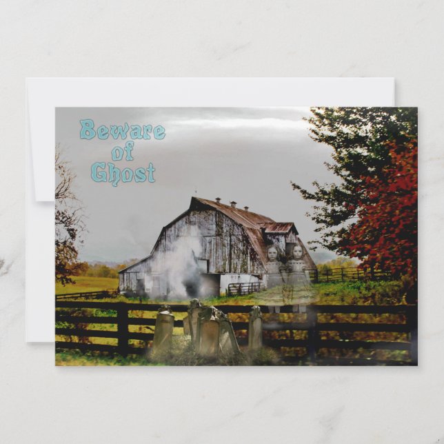 *~* Cementerio Spooky BEWARE de Ghost HALLOWEEN CA (Anverso)