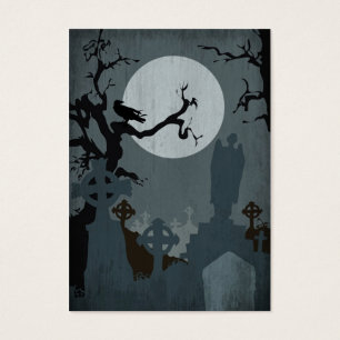 Cementerio y Luna Llena para Halloween