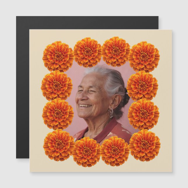 Cempasúchil Ofrenda Altar Foto Personalizada (Anverso/Reverso)