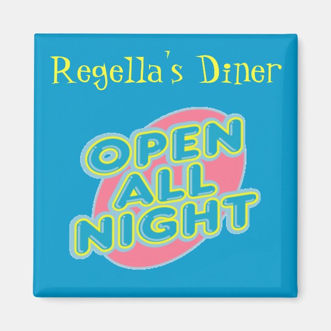 ¡Cena Abre Todo El Imán De La Noche ~ Personalizar (Frente)