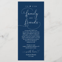 Cena boda, Posición de configuración Tarjeta de ag