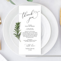 Cena boda, Posición de configuración Tarjeta de ag