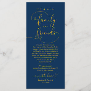 Cena boda, Posición de configuración Tarjeta de ag