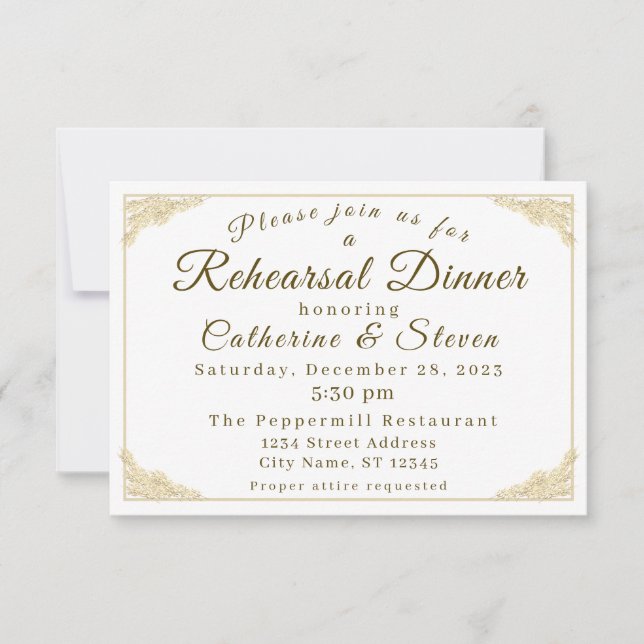 Cena católica de boda de invierno (Anverso)