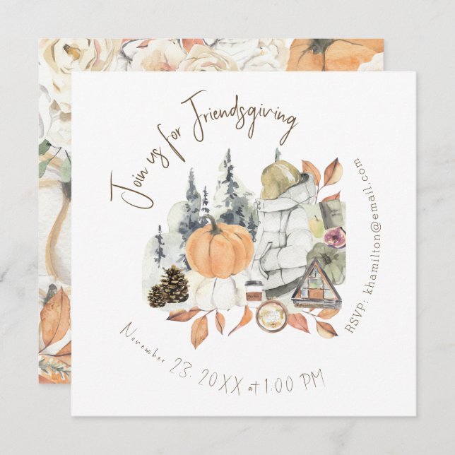 Cena de acción de gracias de Chica amable (Anverso / Reverso)