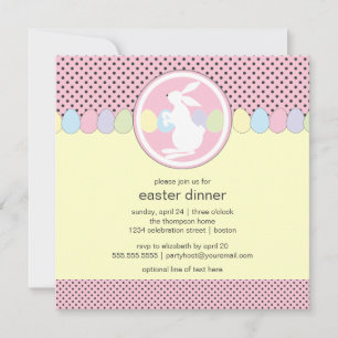 Cena de conejo de Pascua o invitación para Brunch
