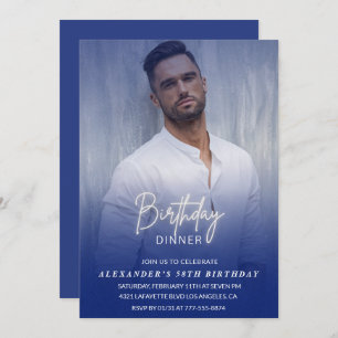 Cena de cumpleaños Invitación a cumplir 58 años Fo