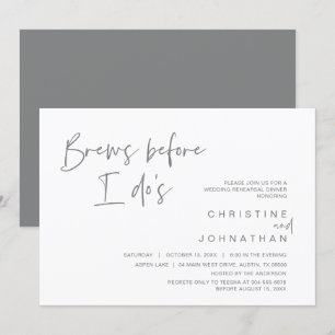 Cena de ensayo boda, breves antes de la invitación