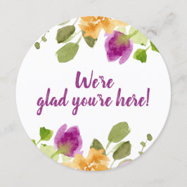 Cena de ensayo Gracias Tarjeta Blooms Púrpura