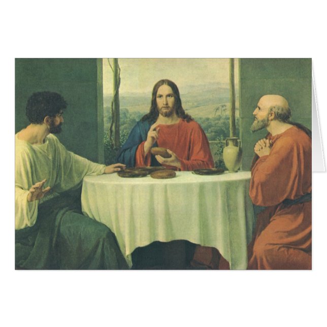 Cena de Época en Emaús con Jesucristo (Anverso (Horizontal))