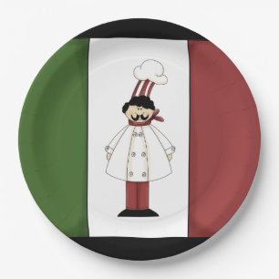 Cena de espagueti plato de papel de personalizado 
