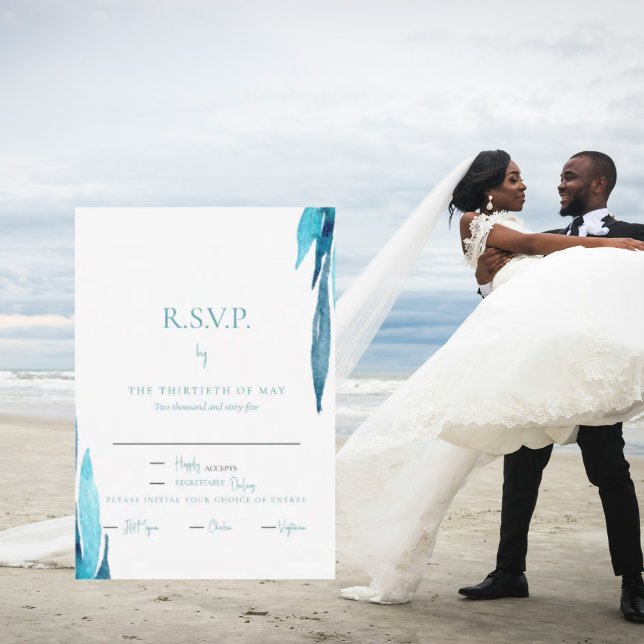 Cena de Foliage turquesa RSVP (Subido por el creador)