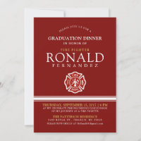 Cena de graduación de bomberos | Invitación a even