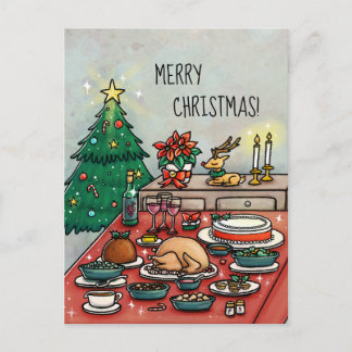 Cena de navidad del dibujo animado