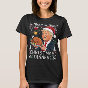 Cena de Navidad Ganador Ganador Santa Trump Suéter
