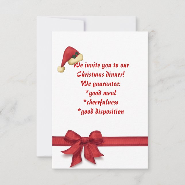 Cena de Navidades, invitación (Anverso)