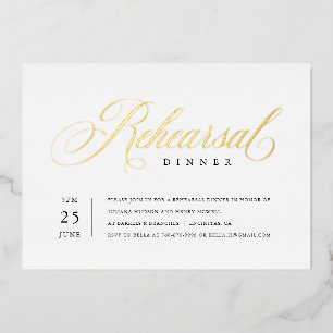 Cena de un ensayo elegante Invitación al Relieve m