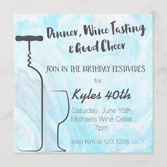 Cena, degustación de vino y buena alegría (Anverso)