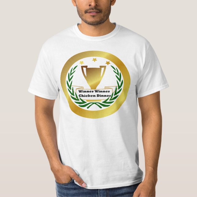 cena del pollo del ganador del ganador, CAMISETA (Anverso)