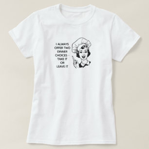 Cena divertida retro elige camiseta