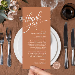 Cena ensayada Gracias por colocar tarjeta de confi