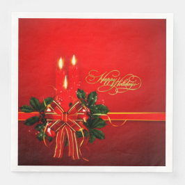 Cena Felices Fiestas - Servilleta de Papel