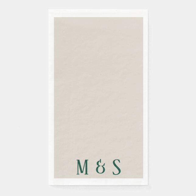 Cena floral verde fiesta servilleta (Anverso)