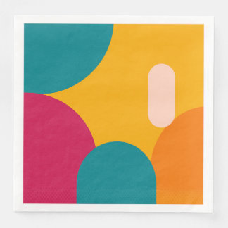 Cena Geometría de puesta de sol - Servilleta de papel c