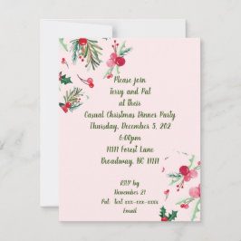 Cena informal Fiesta Invitación de vacaciones