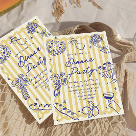 Cena italiana La Dolce Vita Invitación a cumpleaño