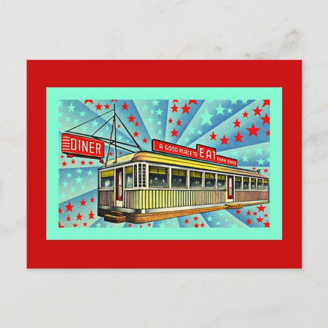 Cena retro gótica estilizada de postales de mediad (Anverso)