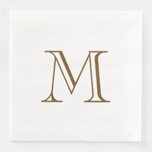 Cena Servilleta de papel con monograma de Espresso Simp
