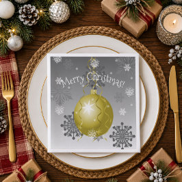 Cena Servilleta de papel de adorno de Navidad dorado el