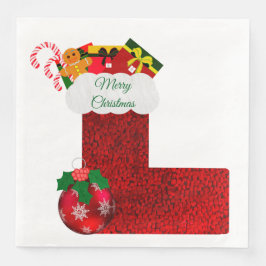 Cena Servilleta de papel de calcetín de Navidad