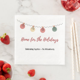 Cena Servilleta de papel de Navidad con iconos festivos