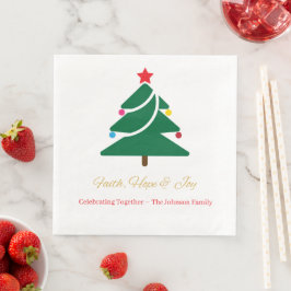 Cena Servilleta de papel de Navidad con motivos festivo
