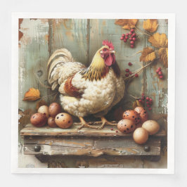 Cena Servilleta de papel Gallinero rústico