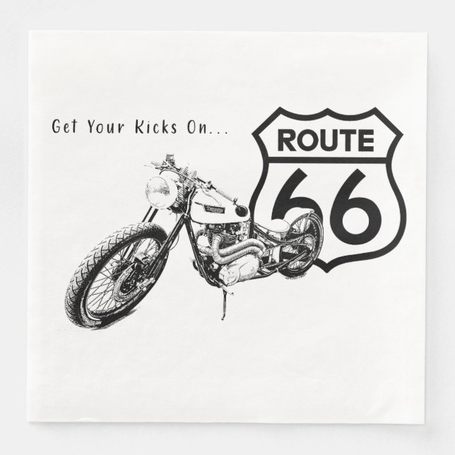 Cena Servilleta de papel Ruta 66 (Anverso)