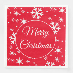 Cena Snowflakes Navidades de papel servilleta