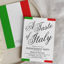 Cena temática italiana | Invitación de la parte de