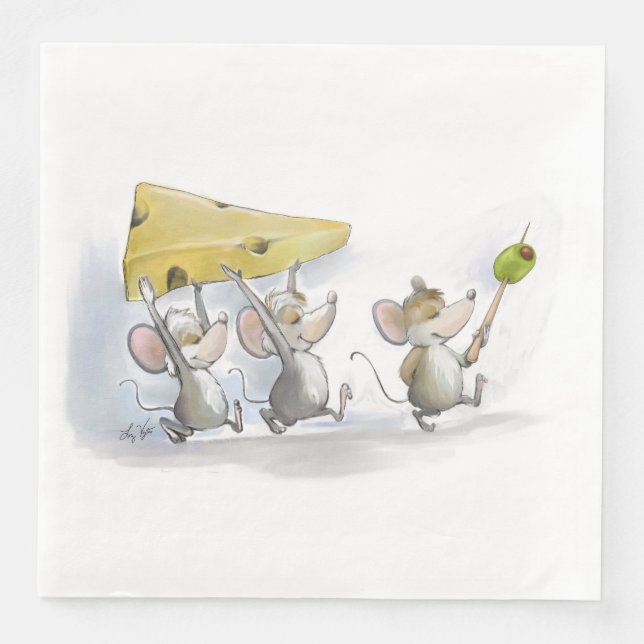 Cena Trayendo la servilleta de papel de queso (con acei (Anverso)