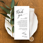 Cena Ubicación Gracias, Tarjeta De Guión Moderna<br><div class="desc">Este es el guión moderno, en blanco y negro, Colocar las tarjetas de agradecimiento, para ser usado en su brunch boda, almuerzo y/ o celebración de la cena. Comparte el amor y muestra tu agradecimiento a tus invitados cuando se sientan en su asiento y leen esta encantadora tarjeta de ajuste...</div>